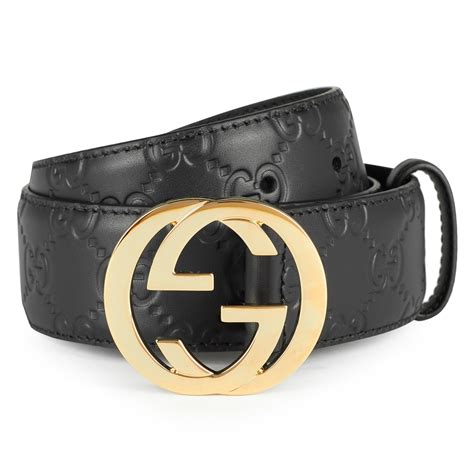 Gucci Embossed Interlocking G Logo Belt .